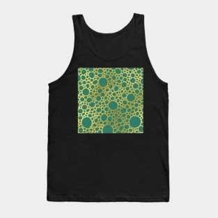 Gold Emerald Hand Drawn Geometric Jewel Tone Circles Tank Top